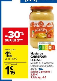 Carrefour - Moutarde Classic offre à 1,65€ sur Carrefour City