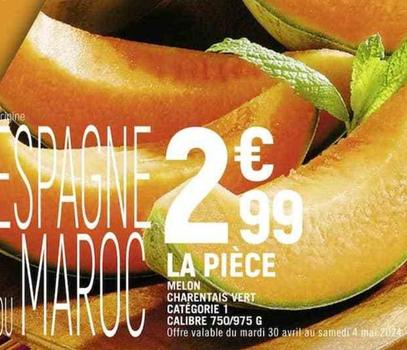 Melon offre à 2,99€ sur Spar