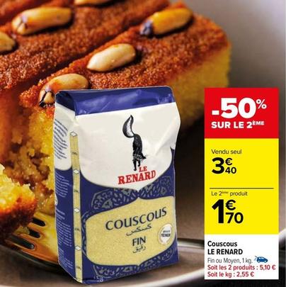 Le Renard - Couscous offre à 3,4€ sur Carrefour