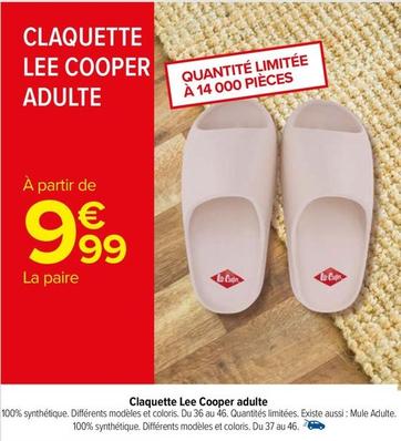 Claquette Lee Cooper Adulte offre à 9,99€ sur Carrefour