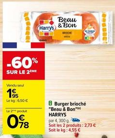 Harry's - Burger Brioché Beau & Bon offre à 1,95€ sur Carrefour