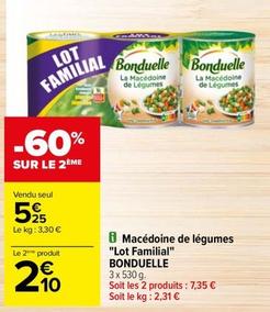 Bonduelle - Macédoine De Légumes Lot Familial offre à 5,25€ sur Carrefour