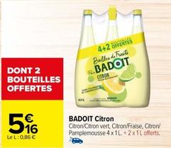 Badoit - Citron offre à 5,16€ sur Carrefour