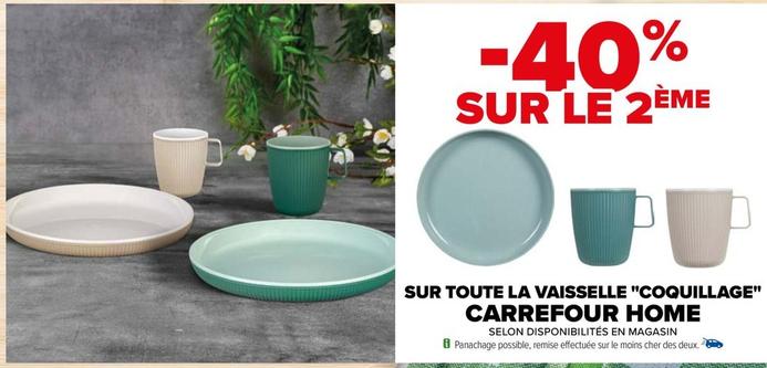 Carrefour - Sur Toute La Vaisselle Coquillage Home offre sur Carrefour