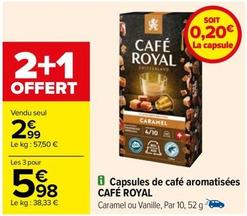 Royal - Capsules De Café Aromatisées Café offre à 2,99€ sur Carrefour