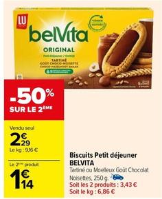 Lu - Biscuits Petit Déjeuner Belvita offre à 2,29€ sur Carrefour