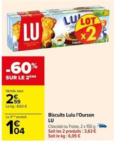 Lu - Biscuits Lulu L'Ourson offre à 2,59€ sur Carrefour