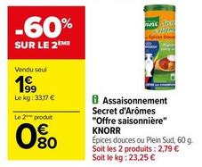Knorr - Assaisonnement Secret D'Arômes Offre Saisonnière offre à 1,99€ sur Carrefour