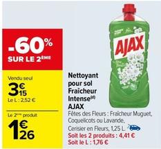 Ajax - Nettoyant Pour Sol Fraîcheur Intense offre à 3,15€ sur Carrefour