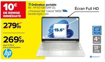 Hp - Ordinateur Portable offre à 269,99€ sur Carrefour