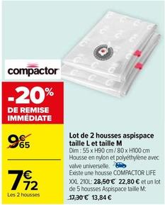 Lot De 2 Housses Aspispace Taille L Et Taille M offre à 7,72€ sur Carrefour