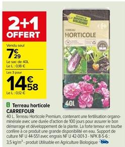 Carrefour - Terreau Horticole offre à 7,29€ sur Carrefour