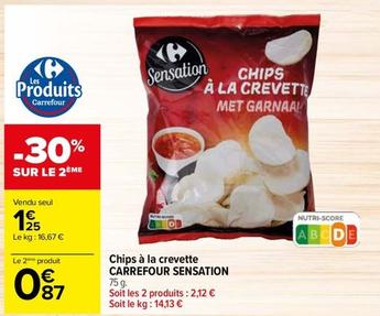Carrefour - Chips À La Crevette Sensation offre à 1,25€ sur Carrefour