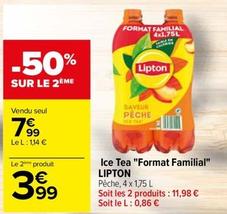 Lipton - Ice Tea "Format Familial" offre à 7,99€ sur Carrefour