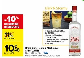 Saint James - Rhum Agricole De La Martinique offre à 10,48€ sur Carrefour