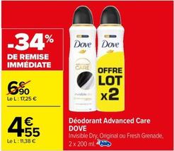 Dove - Déodorant Advanced Care offre à 4,55€ sur Carrefour