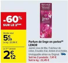 Lenor - Parfum De Linge En Perles offre à 5,29€ sur Carrefour