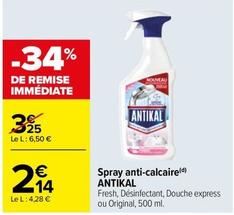 Antikal - Spray Anti Calcaire  offre à 2,14€ sur Carrefour