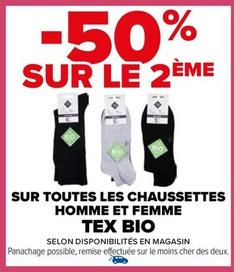 Tex - Sur Toutes Les Chaussettes Homme Et Femme Bio offre sur Carrefour