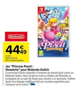 Nintendo - Jeu "Princess Peach:Showtime" Pour Switch offre à 44,49€ sur Carrefour