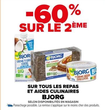 Bjorg - Sur Tous Les Repas Et Aides Culinaires offre sur Carrefour Market