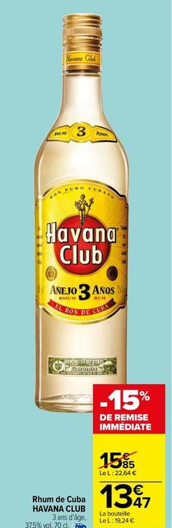 Havana Club - Rhum De Cuba offre à 13,47€ sur Carrefour Market