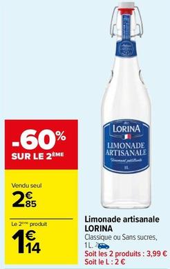 Lorina - Limonade Artisanale offre à 2,85€ sur Carrefour Market