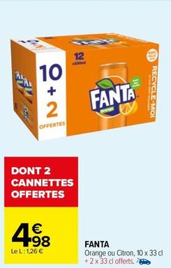 Fanta - Orange offre à 4,98€ sur Carrefour Market