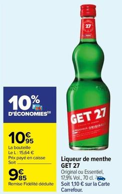 Get 27 - Liqueur De Menthe offre à 9,85€ sur Carrefour Market
