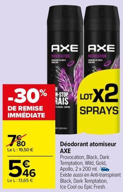 Axe - Déodorant Atomiseur offre à 5,46€ sur Carrefour Market