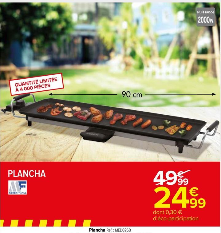 Plancha MED026B offre à 24,99€ sur Carrefour Market