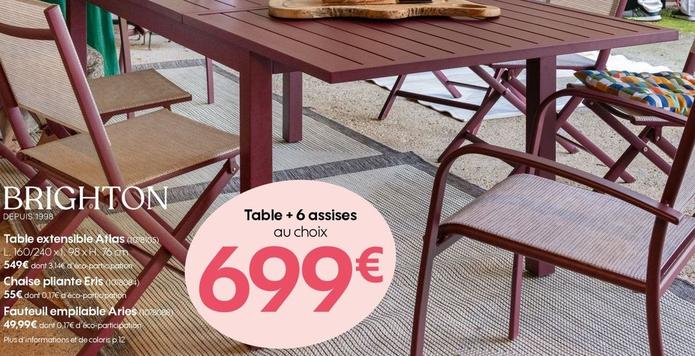 Table extensible Atlas offre à 699€ sur Truffaut