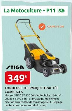 Stiga - Tondeuse Thermique Tractée Combi 53 S offre à 349€ sur Rural Master