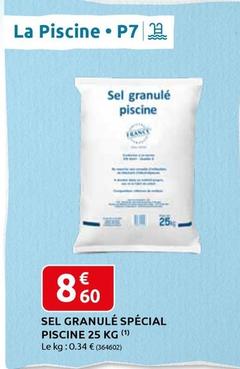 Sel Granulé Spécial Piscine 25 Kg offre à 8,6€ sur Rural Master