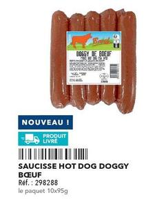 Saucisse Hot Dog Doggy Bœuf offre sur Metro