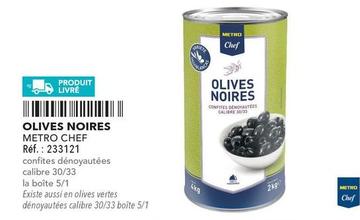 Metro Chef - Olives Noires  offre sur Metro