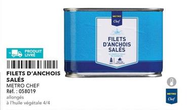 Metro Chef - Filets D'Anchois Salés  offre sur Metro