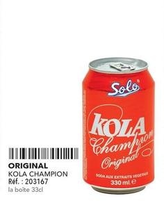 Solo - Original Kola Champion offre sur Metro