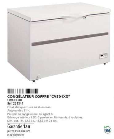 Frigelux - Congélateur Coffre CV501XX   offre sur Metro