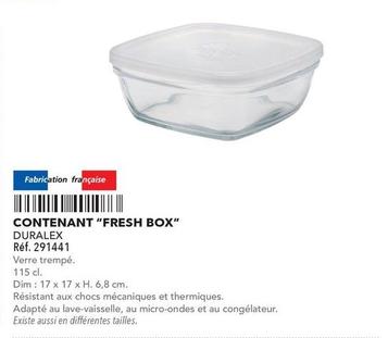 Duralex - Contenant Fresh Box offre sur Metro