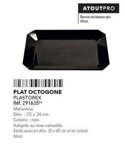 Plastorex - Plat Octogone  offre sur Metro