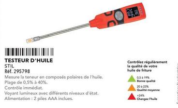 Stil - Testeur D'Huile  offre sur Metro