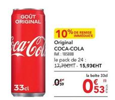 Coca-cola offre à 0,53€ sur Metro