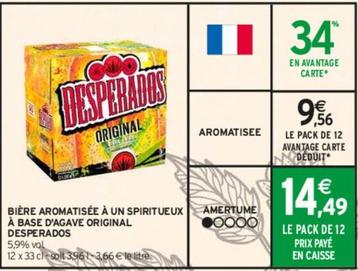 Desperados - Bière Aromatisée À Un Spiritueux À Base D'Agave Original offre à 9,56€ sur Intermarché