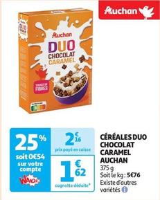 Auchan - Cereales Duo Chocolat Caramel 