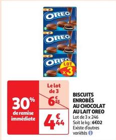 Oreo - Biscuits Enrobes Au Chocolat Au Lait 