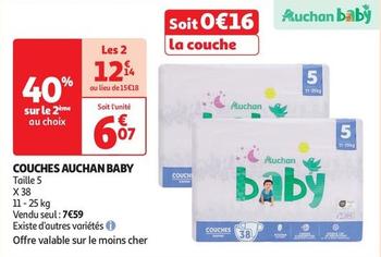  Auchan  - Couches Baby offre à 6,07€ sur Auchan Supermarché