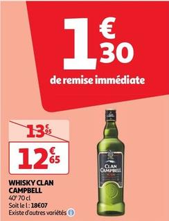 Clan Campbell - Whisky offre à 12,65€ sur Auchan Supermarché