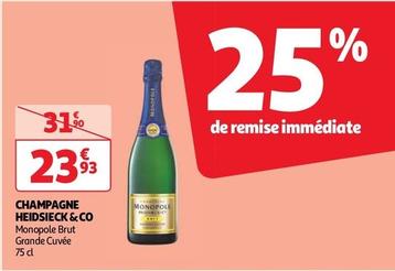 Monopole - Champagne Heidsieck & Co offre à 23,93€ sur Auchan Supermarché