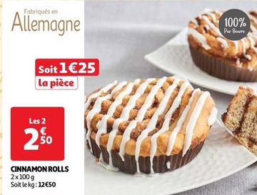 Cinnamon Rolls offre à 1,25€ sur Auchan Supermarché